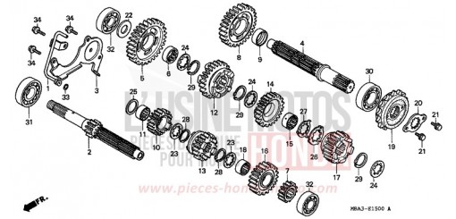 BOITE DE VITESSES VT750CW de 1998